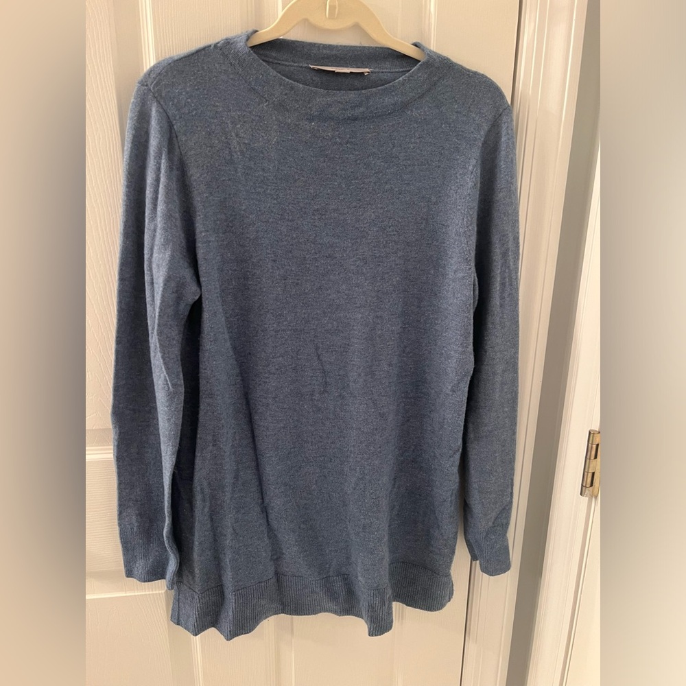 Loft light blue women’s large mock neck sweater tunic